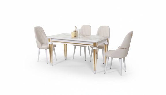 Esstisch Essgarnitur Esszimmer Set Sitzmöbel Set Esszimmer Sets 4 Stühle 5tlg