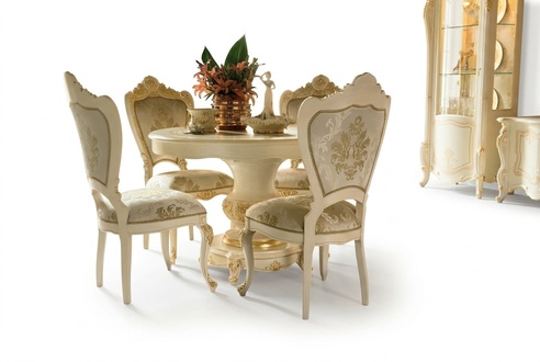 Esstisch Garnitur Esszimmer MÃ¶bel Einrichtung Gruppe Tisch + 4 Stuhl Set 5tlg.