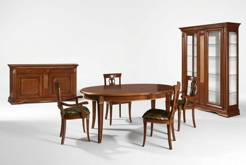 Esstisch Tisch Gruppe Esszimmer Wohnzimmer Holz Barock Rokoko Italien MÃ¶bel