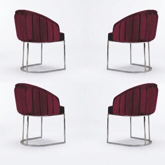 Esszimmer 4 x Stuhl Design Polstersitz StÃ¼hle Garnitur Sessel Lounge