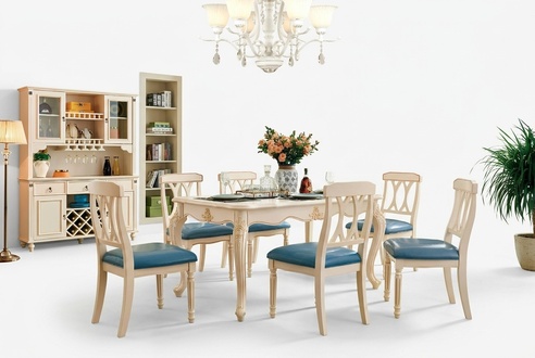 Esszimmer Esstisch 6 x StÃ¼hle Ess Set Holz KÃ¼che Gruppe Anrichte MÃ¶bel Neu 7tlg.