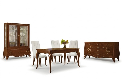 Esszimmer Esstisch Stuhl Kommode Vitrine Gruppe Ess Holz Garnitur Set 7tlg.