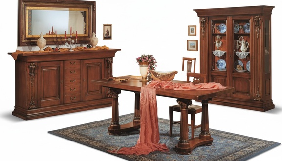 Esszimmer Set Esstisch Kommode Vitrine Spiegel Luxus Klassische MÃ¶bel