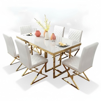 Esszimmer Set Garnitur Esstisch 6x Stuhl Garnituren Tisch Gruppe 7tlg.