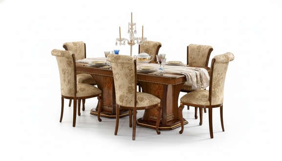 Esszimmer Set Garnitur StÃ¼hle 6x Gruppe Essgarnitur Antik Stil Tisch 7tlg. Neu