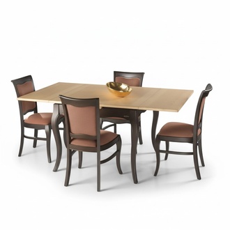 Esszimmer Set Tisch 4 StÃ¼hle Essgruppe Komplett 5 tlg. Klassischer