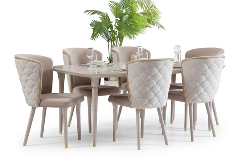 Esszimmergruppe Tisch 6x StÃ¼hle Sitzgruppe Esszimmergarnitur Tisch Set 7tlg. Neu