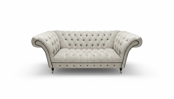 Exklusive Chesterfield WeiÃe Couch Designer Zweisitzer Wohnzimmer Sofa