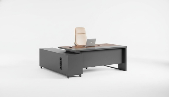 Exklusiver L-Form Schreibtisch Designer BÃ¼romÃ¶bel Arbeitszimmer Tisch