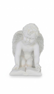 Figur Skulptur Engel mit Buch 36,5cm Skulpturen Figuren Statue Statuen