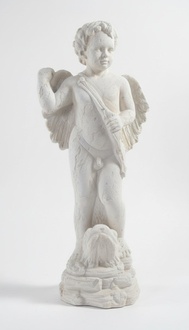 Figur Skulptur Engel,(Amor)- 75cm Weiß Design Accessoire Dekoration