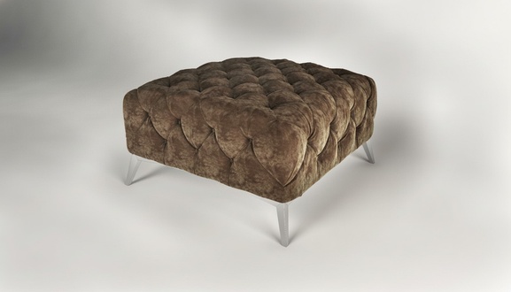 FuÃhocker Ottomane Puff Chesterfield Hocker Polster Ottoman Design Samt