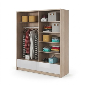 Garderobe Aufbewahrung 180cm Regal Schrank Archiv Dekorative SchiebetÃ¼ren