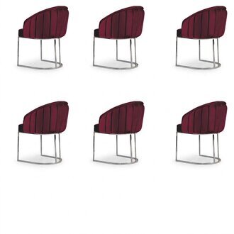 Garnitur 6x StÃ¼hle Polster Hotel Textil Neu Stuhl Set Gruppe StÃ¼hle