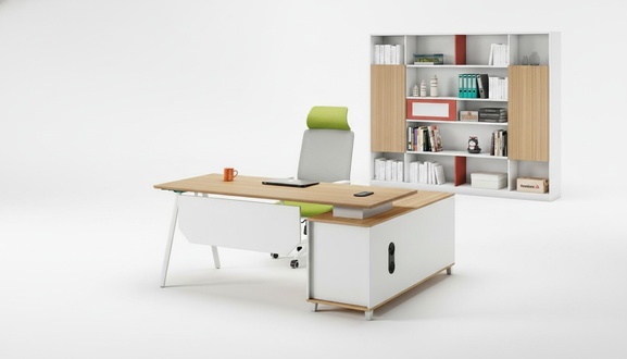 Garnitur BÃ¼romÃ¶bel Arbeitstisch BÃ¼roschrank WeiÃ Holz BÃ¼ro Tisch Set