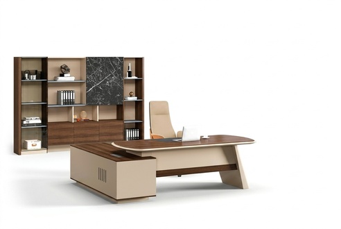 Garnitur BÃ¼rotisch Schrank BÃ¼romÃ¶bel Holz Braun Ecke Schreibtisch Set