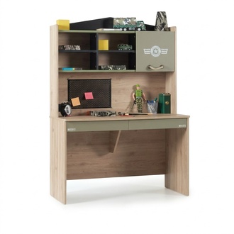 Garnitur Schreibtisch Set Holz Tisch BÃ¼cherregal GrÃ¼n Kinderzimmer
