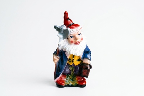Garten Zwerg Hellebardier Figur Statue Skulptur Figuren Skulpturen Deko