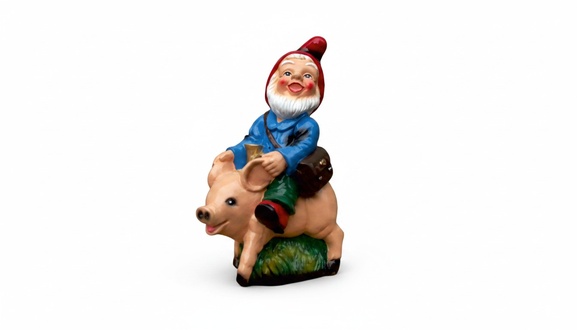Garten Zwerg Postbote Figur Statue Skulptur Figuren Skulpturen