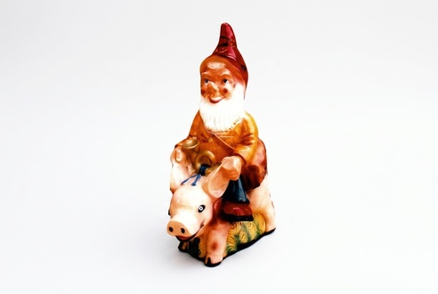 Garten Zwerg Postbote Figur Statue Skulptur Figuren Skulpturen Dekoration