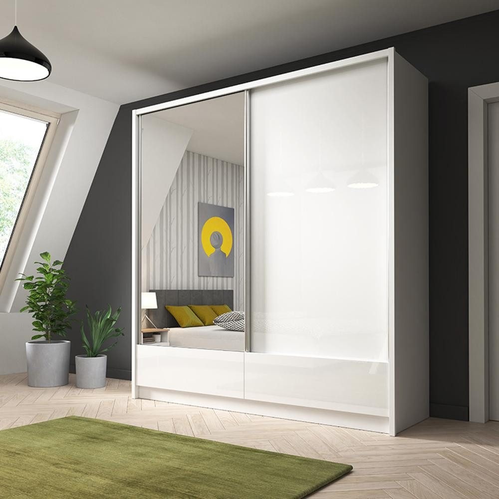 Garderobe Aufbewahrung 200cm Regal Schrank Archiv SchiebetÃ¼ren