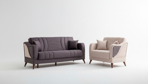 GemÃ¼tliche Sofagarnitur 3+3 Sitzer Komfortables Design fÃ¼r stilvolles Wohnen