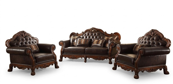 Geschnitzte MÃ¶bel Sofagarnitur 3+2 Sitz Sofa Couch Polster Garnitur Gruppe