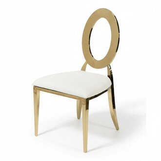 Gold-WeiÃer LuxuriÃ¶ser Stuhl Hochstuhl Esszimmer KunstlederstÃ¼hle Holz