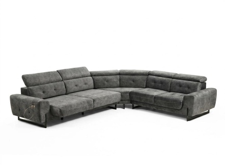 Grau Ecksofa Designer Wohnzimmer Sofa Couch U-Form Polster Luxus MÃ¶bel Modern