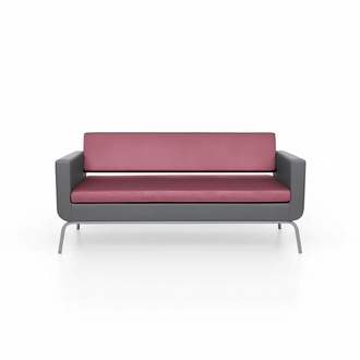 Grau-Rosa Dreisitzer Luxus 3-Sitzer Hochwertiges Polster Designer Couch