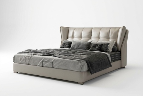 Grau Schlafzimmer Betten Polster Bett Chesterfield Italienische MÃ¶bel