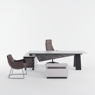 Graue ArbeitszimmermÃ¶bel Schreibtisch Sideboard BÃ¼romÃ¶bel Modern Holz