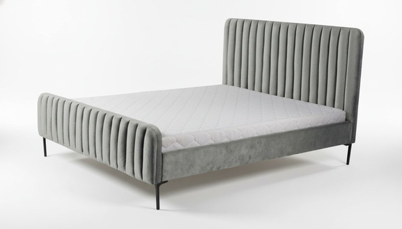 Graue Doppel Schlafzimmer MÃ¶bel Design elegant Stoff Hotel Einrichtung