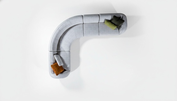 Graue Lounge Sitzgruppe Designer Sitzgruppe PolstermÃ¶bel Sofas Couch