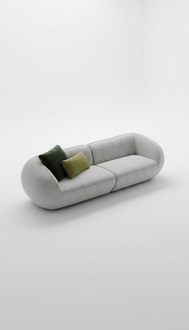 Graue Sofagarnitur Dreisitzer Sessel Garnitur PolstermÃ¶bel Luxus Design