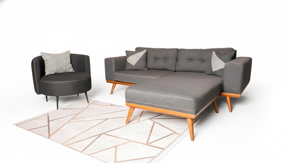 Graue Wohnzimmer Ecksofa Edle Couch Sitzgruppe Luxus MÃ¶bel Modern Sofas