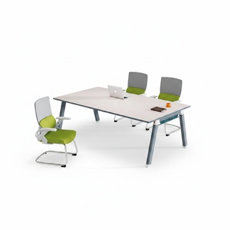 Grauer Besprechungstisch Designer BÃ¼rotisch Arbeitszimmer Luxus MÃ¶bel