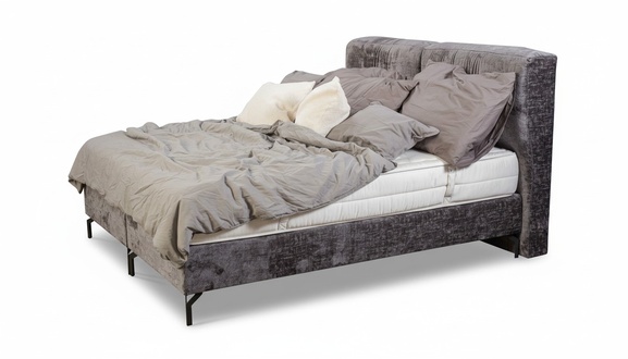 Graues Doppelbett Moderne SchlafzimmermÃ¶bel Designer Textilbetten Neu