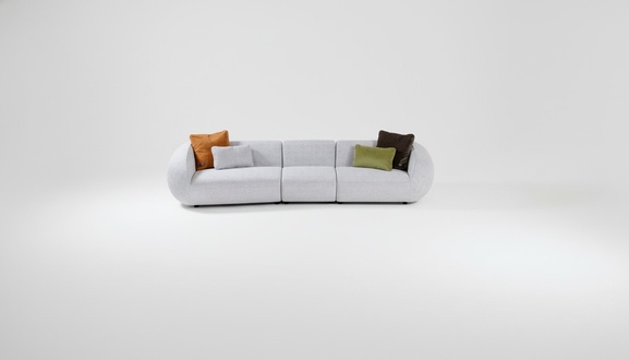 Graues Sofa Luxus FÃ¼nfsitzer Wohnzimmer Couchen Designer PolstermÃ¶bel