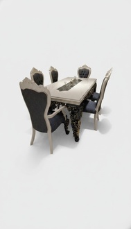 GroÃartiges Esszimmer Set Stilvoller Esstisch 4 StÃ¼hlen Elegant Set