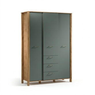 GroÃer Garderobenschrank Standkleiderschrank Kleiderstangen Schubladen