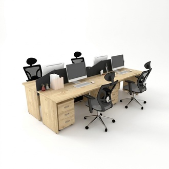 GroÃer Holz Schreibtisch Arbeitszimmer Computertisch Moderne BÃ¼romÃ¶bel