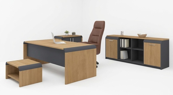 GroÃes Arbeitszimmer Set Schreibtisch Kommode Couchtisch Komplettes