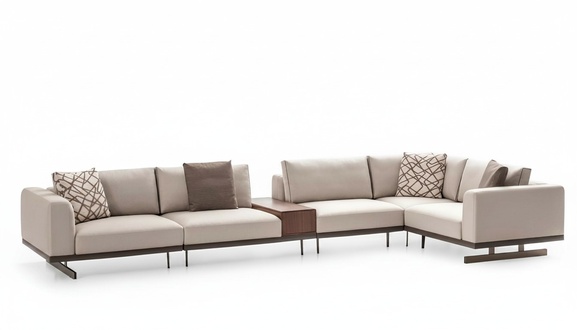 GroÃes Ecksofa StoffmÃ¶bel L-Form Couchen Sofas Beige WohnzimmermÃ¶bel