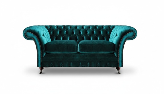 GrÃ¼n Zweisitzer Sofa Couch Wohnzimmer Luxus Designer Textil MÃ¶bel