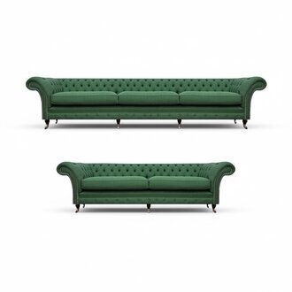 GrÃ¼ne Chesterfield SitzmÃ¶bel Garnitur Moderner Dreisitzer Luxus 2-Sitzer