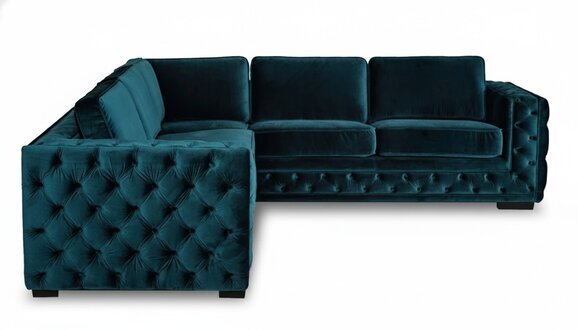 GrÃ¼ne Ecksofa Wohnlandschaft Couch Eckgarnitur Polster MÃ¶bel Design Chesterfield