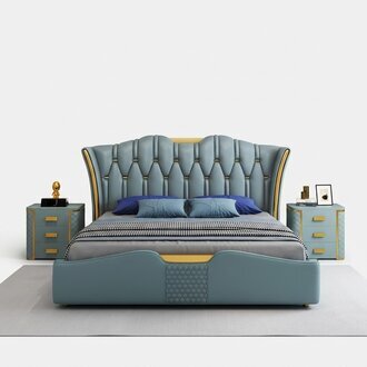 GrÃ¼nes Schlafzimmer Bett Polster Design Doppel Hotel Betten 180x200cm