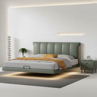 GrÃ¼nes Wandbett Designer Schlafzimmer Betten Lederbetten Textilbetten