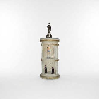 Halbe Vase Regal Beleuchtet 120cm Skulptur Vasen Figur Antik Stil (C57)